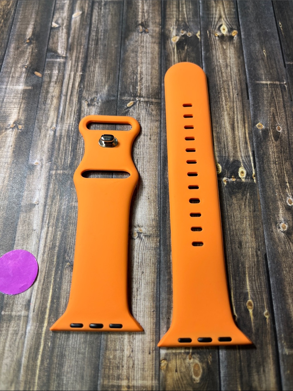 5for$10 Bright Orange Silicone 42mm/44mm/45mm/49mm Apple Watchband